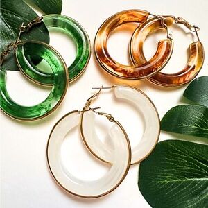 Allegra Hoops - Transparent Hoop Earrings